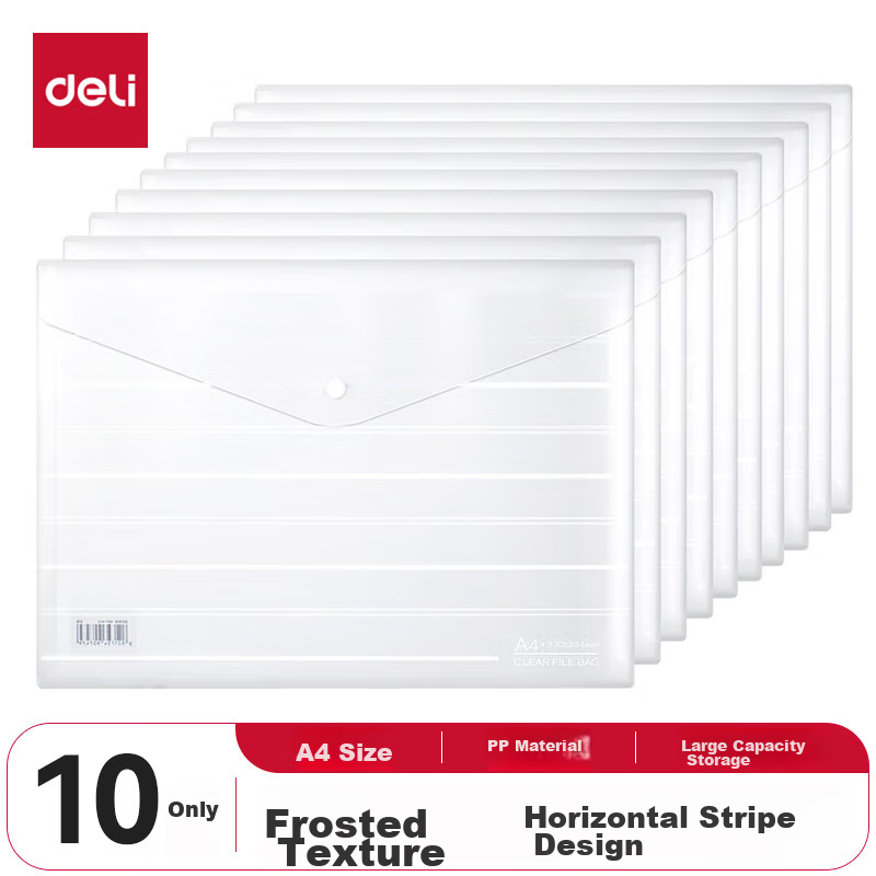 Deli 10 A4 Thick Frosted File Folders