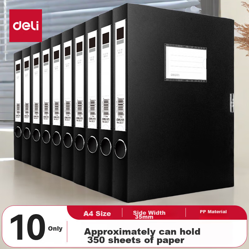 Deli 10-Piece 35mm A4 File Boxes
