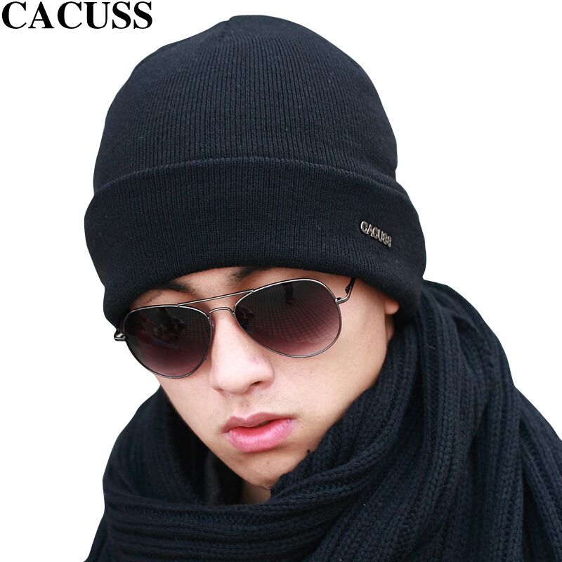 CACUSS Thick Warm Wool Knit Hat for Men