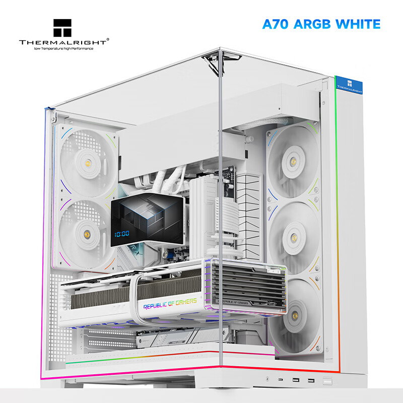 Thermalright A70 ARGB White Case with Hidden Water Cooling