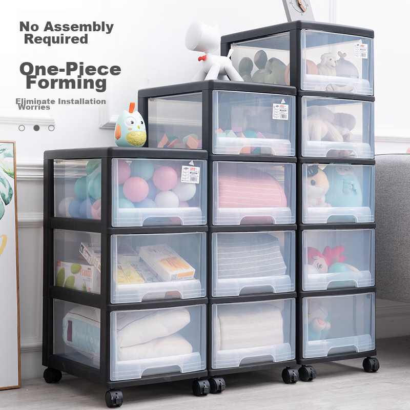JEKO&JEKO 3-Tier Rolling Storage Cabinet
