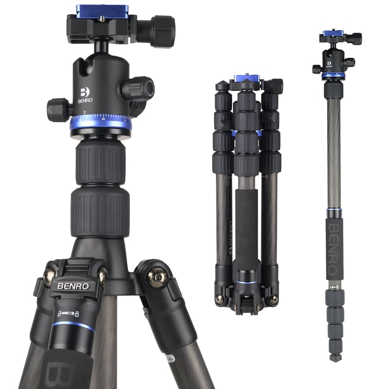 Benro IT19C Foldable DSLR Tripod with Carbon Fiber Head