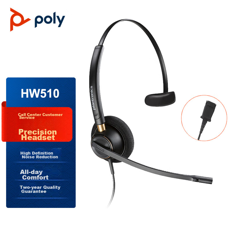 Plantronics Poly HW510 Noise-Cancelling Headset