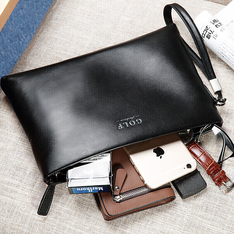 GOLF Men's Clutch Handbag - Top-Grain Leather