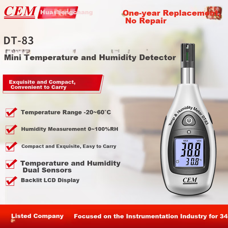 CEM DT-83 High-Precision Temp & Humidity Meter