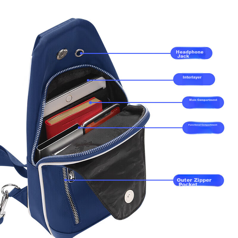 SEPTWOLVES Trendy Men's Chest Bag