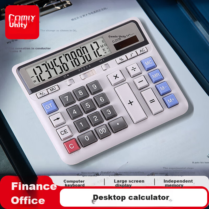 COMIX Dual Power Large Screen Calculator