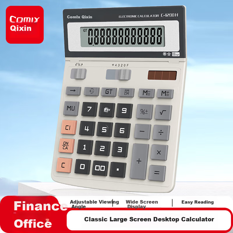 COMIX Dual Power - Large Display Financial Calculator