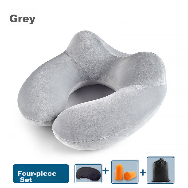 JAJALIN U-Shaped Inflatable Travel Pillow Set