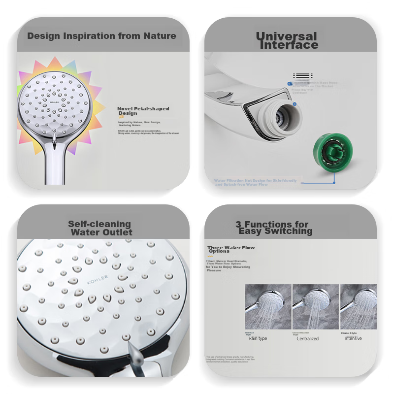KOHLER Chenyu Handheld Shower Head with 3 Functions