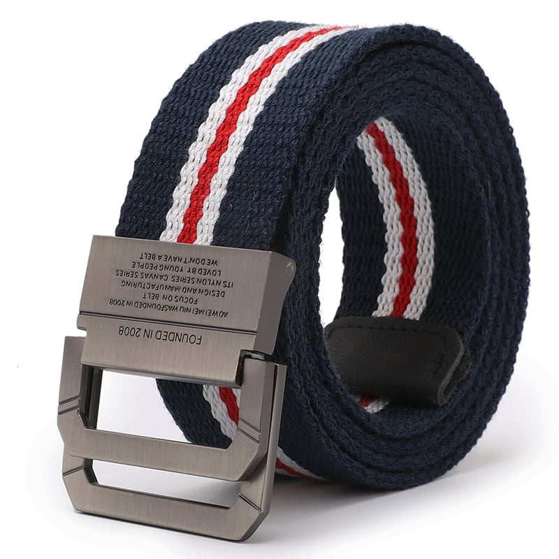 JEVI Men's Double Buckle Canvas Belt