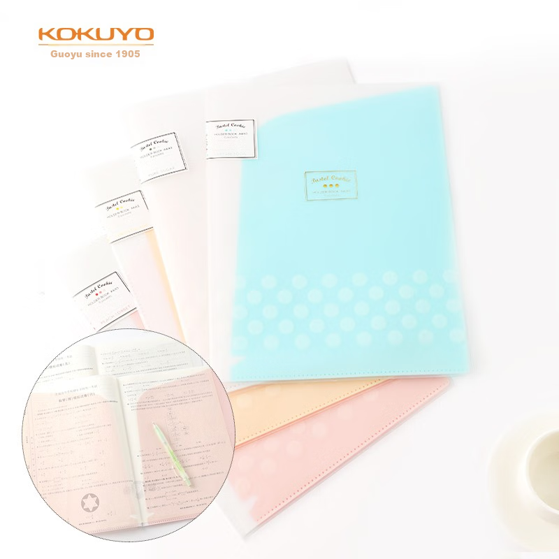 KOKUYO A4 Slanted File Folder - Student Office Light-Colored Cookie Series