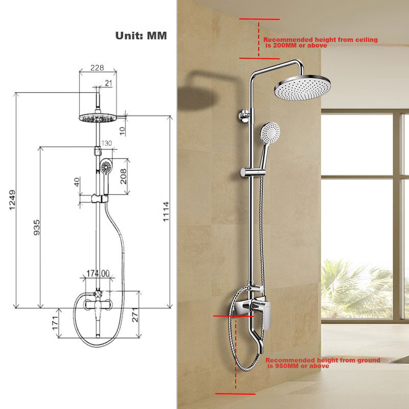 MICOE Pressure-Increasing Shower Head Set