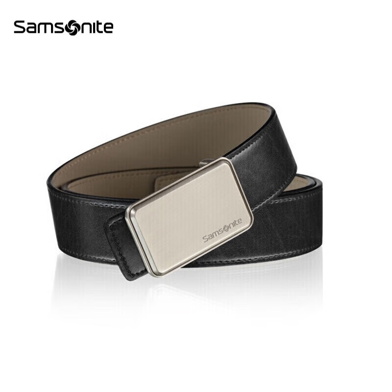 Samsonite Men's Leather Belt with Automatic Buckle