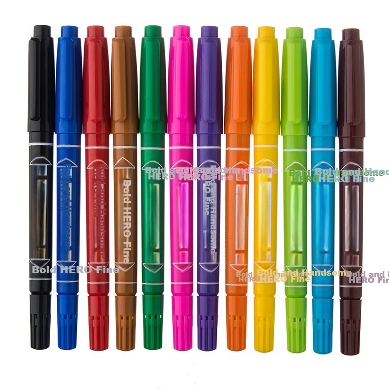 HERO Dual-Tip Color Markers Set of 12