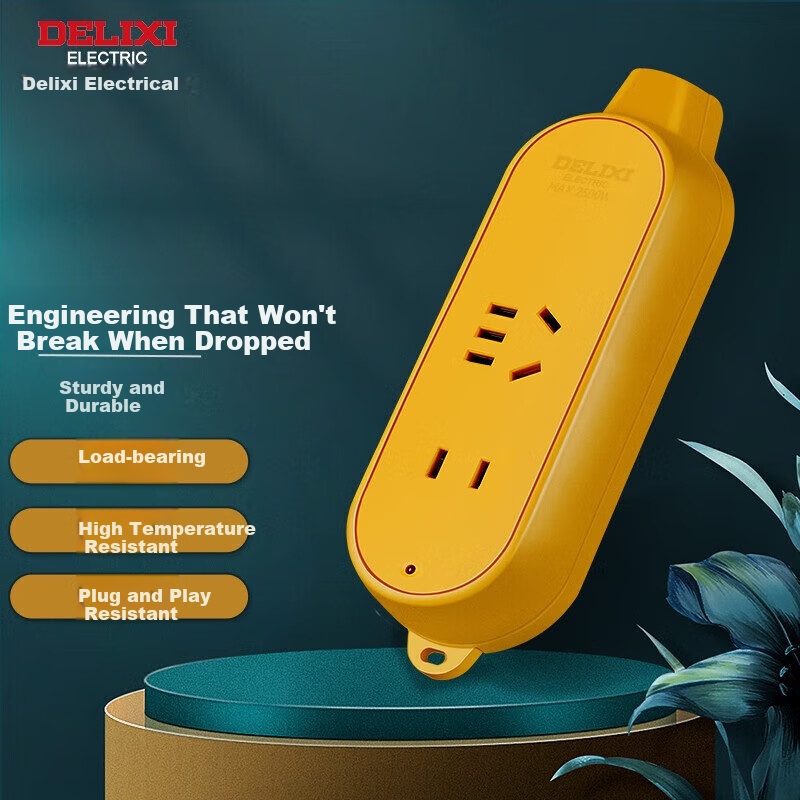 DELIXI Engineering Socket - Drop-Resistant Power Strip