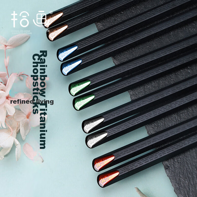 Shihua Alloy Chopsticks 10 Pairs Set