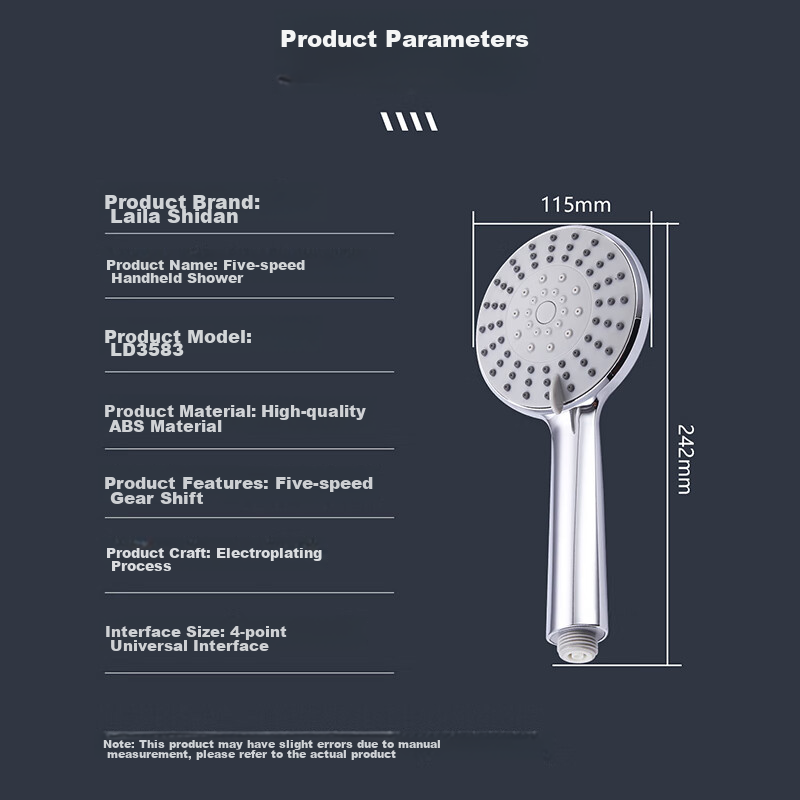 Larsd 3-in-1 Handheld Shower Set with Spray Nozzles