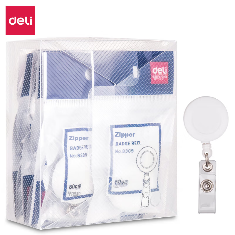 Deli 12-Piece Work ID Card Holder with Yila Buckle