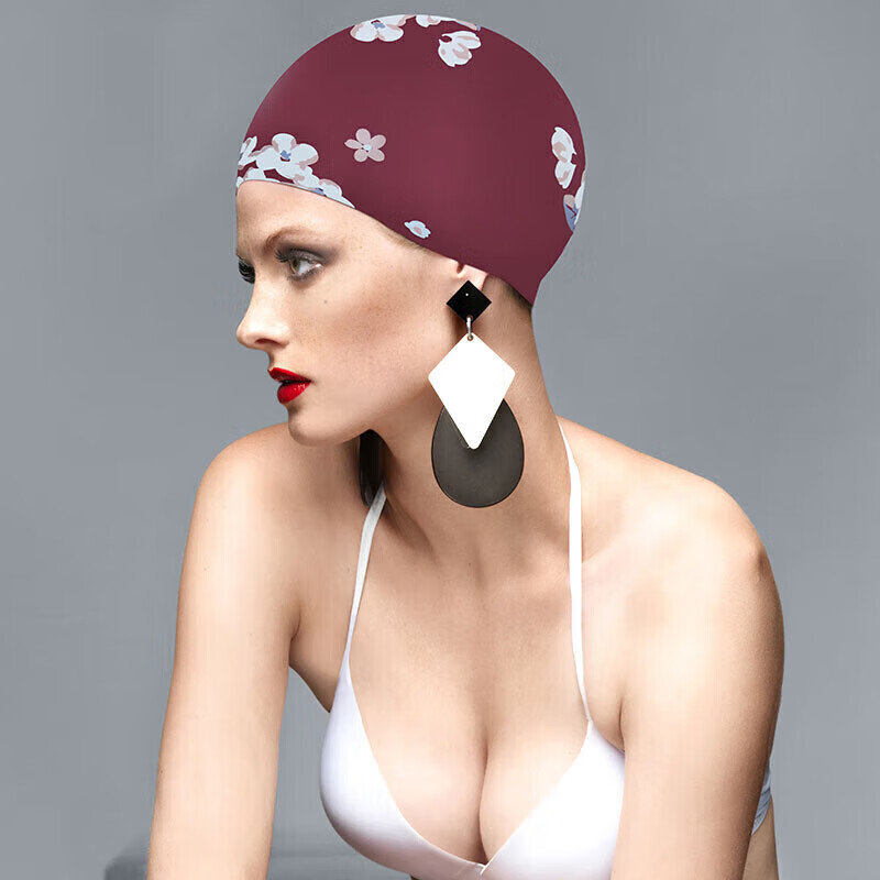 BALNEAIRE Silicone Swim Cap for Women