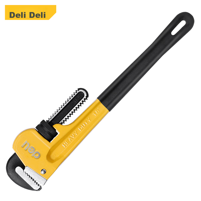 Deli Heavy-Duty Pipe Wrench - High Hardness Pliers for Pipes