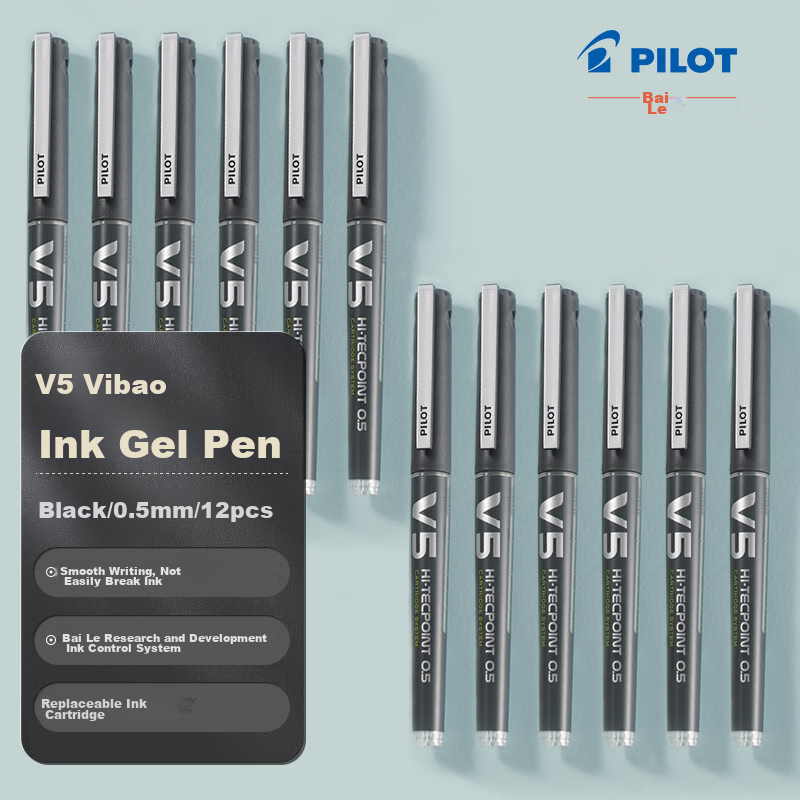 PILOT BXC-V5 Rollerball Pen Set - 12pcs 0.5mm