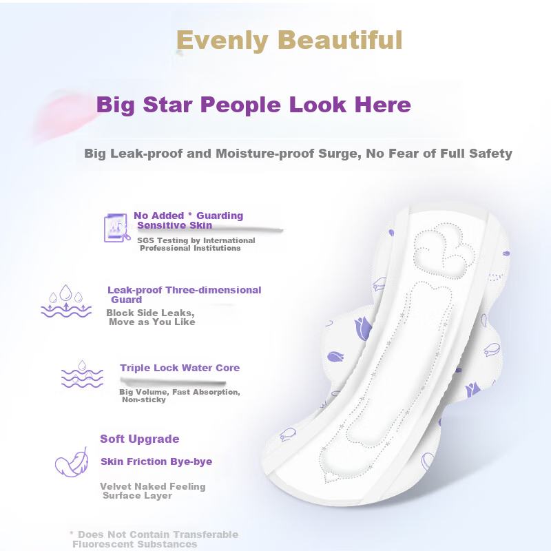 EVENLY Medical-Grade Sanitary Napkins - Soft & Breathable