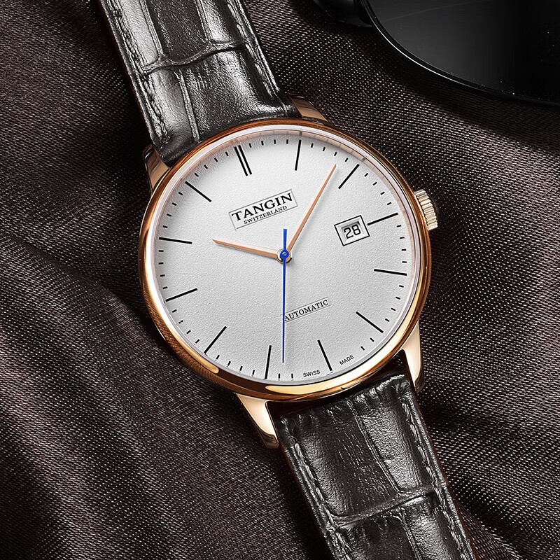 TANGIN Men's Swiss Mechanical Watch with Automatic Calendar