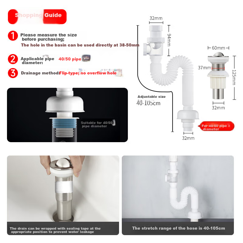 Submarine SQ-11B Drain Kit for Washbasin