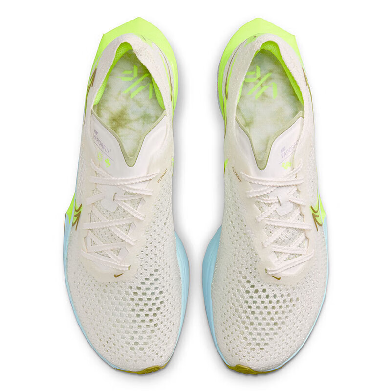 NIKE VAPORFLY NEXT%3 Women's Carbon Plate Running Shoes - White & Blue_0
