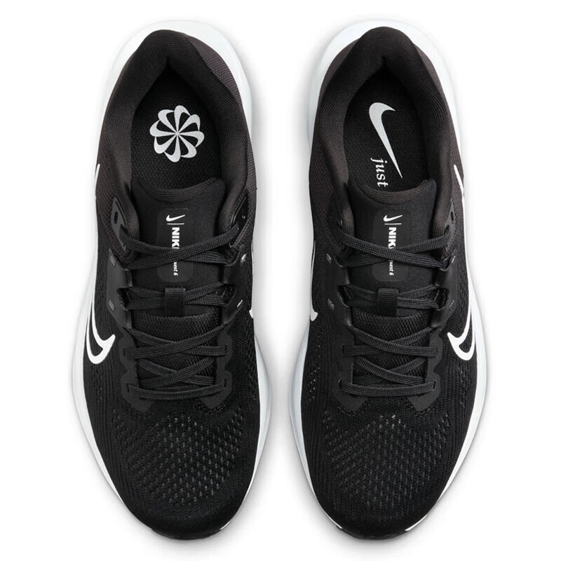 NIKE Women's QUEST 6 Shock-Absorbing Running Shoes - Black, Size 35.5_0