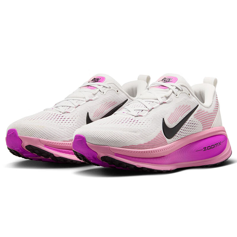 NIKE Women's Vomero 18 Running Shoes - White/Pink/Purple (Size 38)_1