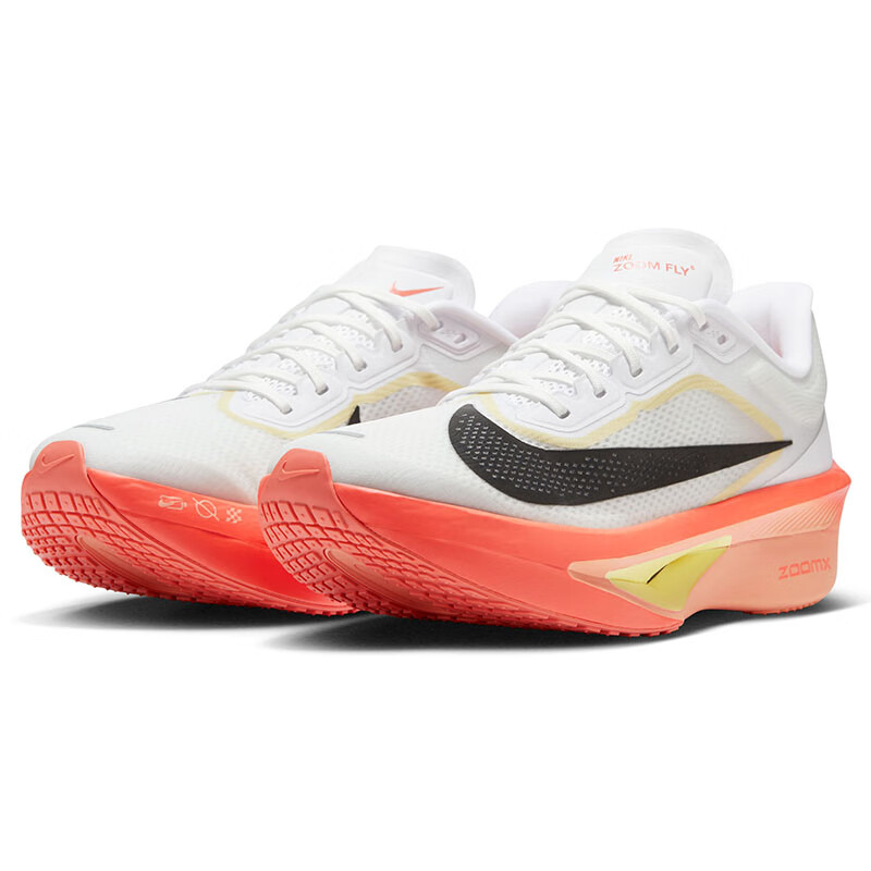 NIKE ZOOM FLY 6 Men's Running Shoes - White Orange, Size 40_1