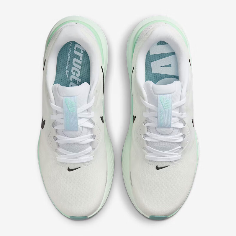 NIKE Women's Structure 26 Professional Road Running Shoes - White/Green_1