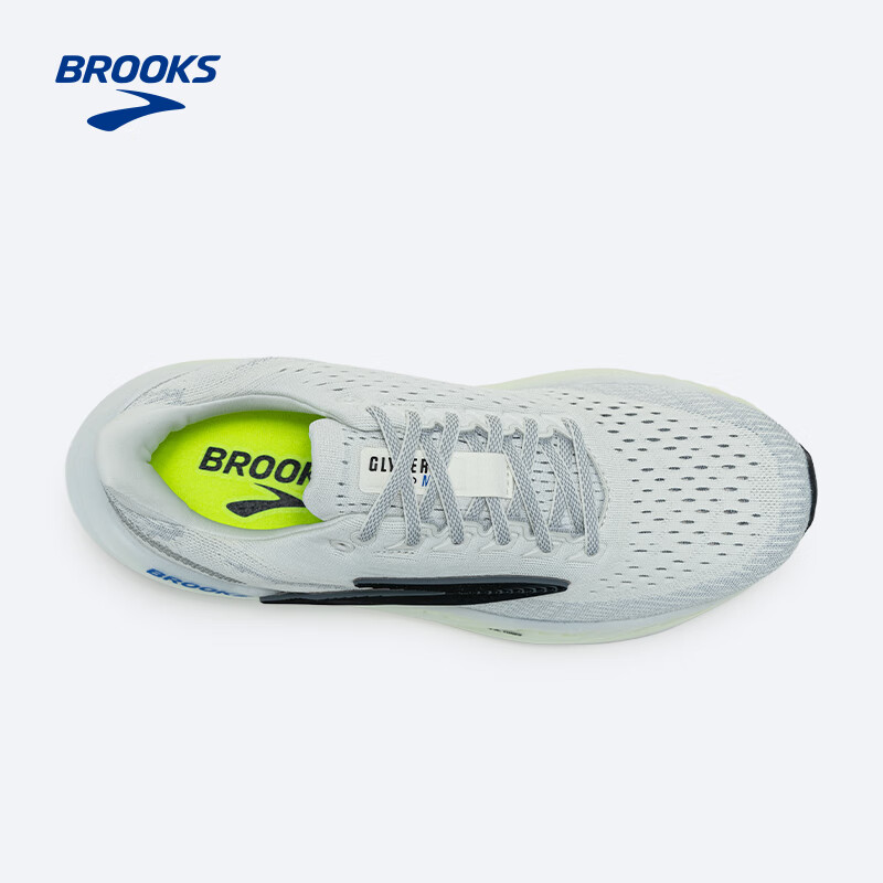 Brooks Glycerin Max Running Shoes - Gray/Black/Yellow-Green_0