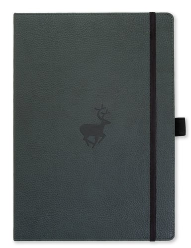 Dingbats* Wildlife A4+ Green Deer Notebook - Plain - picture