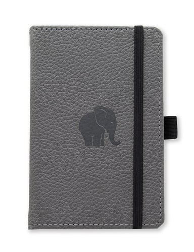 Dingbats* Wildlife A6 Pocket Grey Elephant Notebook - Graph - picture
