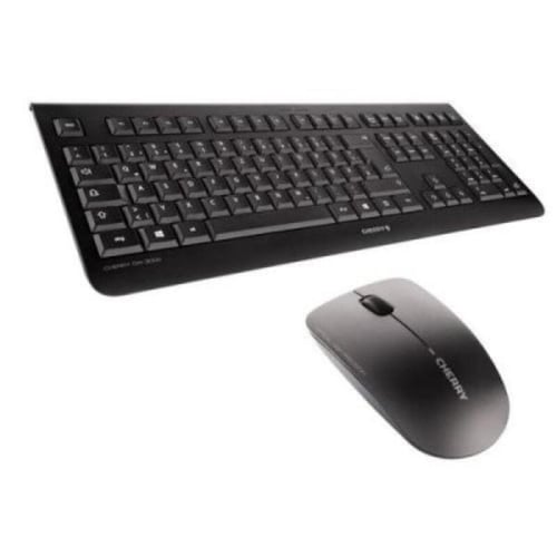Engelsk tastatur og trådløs mus Cherry JD-0700GB-2 Sort_0