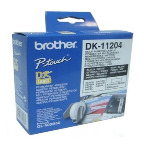 Multipurpose printer labels Brother DK11204 17 x 54 mm Hvid - picture