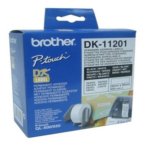 Printer labels Brother DK11201 29 x 90 mm Hvid - picture