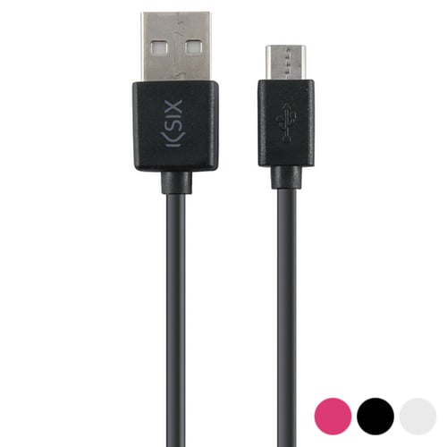 Data / opladerkabel med USB KSIX Micro USB 1 m Sort_2