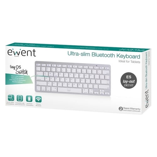 Bluetooth-tastatur Ewent EW3161 Hvid (Spansk)_7