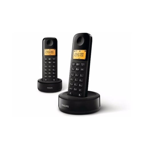 Kabelloses Telefon Philips D1602B/01 1,6" 300 mAh GAP (2 pcs) Schwarz_1