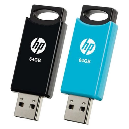USB stick HP 212 USB 2.0 Blå/Sort (2 uds), 64 GB - picture