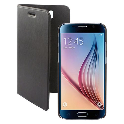 Folie Cover til Mobiltelefon Samsung Galaxy S6 KSIX Magnet Sort - picture