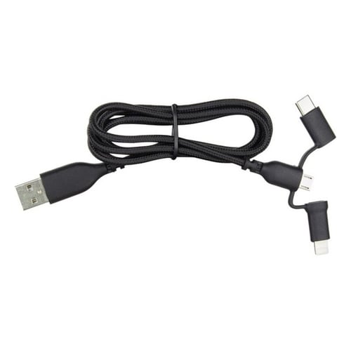 USB-kabel til USB-C og Lightning Ewent EW1376 (1 m) Sort_2
