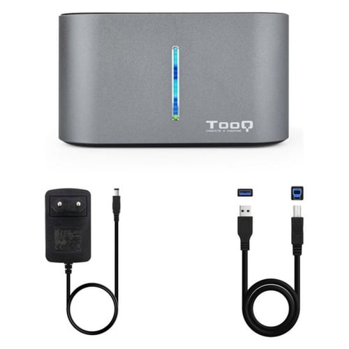 Dual dock-station TooQ TQDS-805G 2.5"-3.5" HDD/SSD SATA USB 3.0 Grå_8