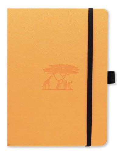 Dingbats* Earth A5+ Tangerine Serengeti Notebook - Dotted - picture