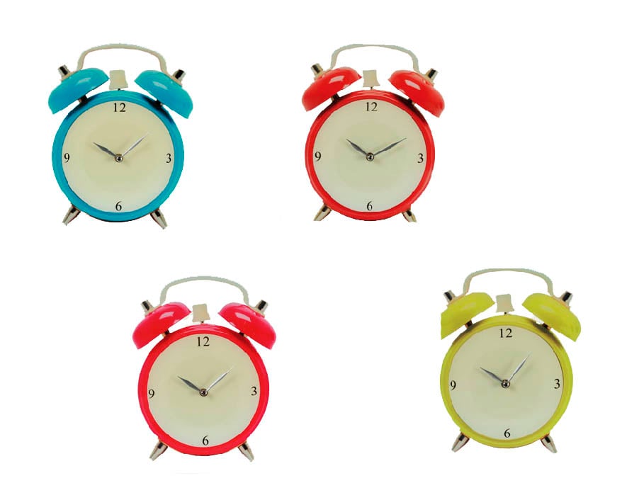 Alarm Clock Glass Wall Clock_0