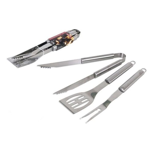 Grillredskaber Algon (3 Pcs) Sølvfarvet_0